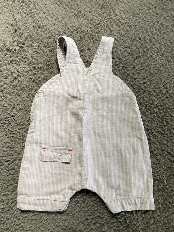 Salopette courte grise 3 mois - photo numéro 2