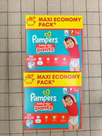 Pampers Baby dry T7 pants - 2*62 couches