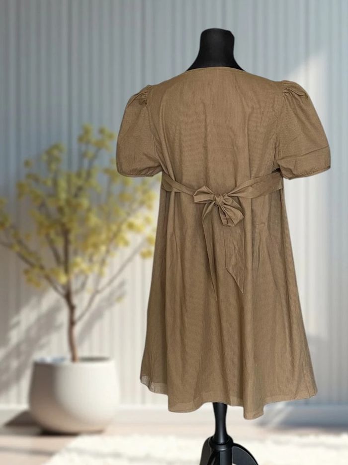 Robe en coton kaki – Autre Ton – taille 44 - photo numéro 3