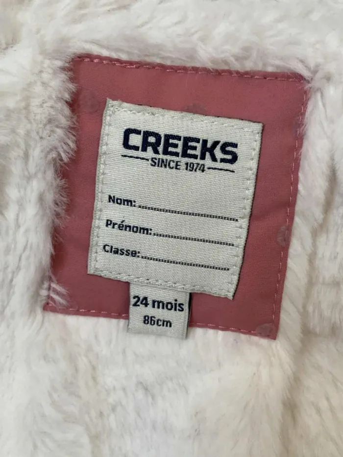 Manteau doudoune hiver fourrée 24mois Creeks - photo numéro 5