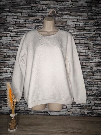 🤍 Pull blanc genre sweat In Extenso en XL 🤍
