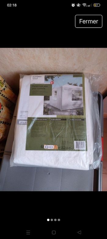 Paroi rideau pour tonnelle 