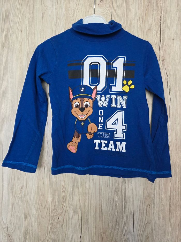 SOUS-PULL GARÇON PAW PATROL NICKELEDEON BLEU TAILLE 5ANS