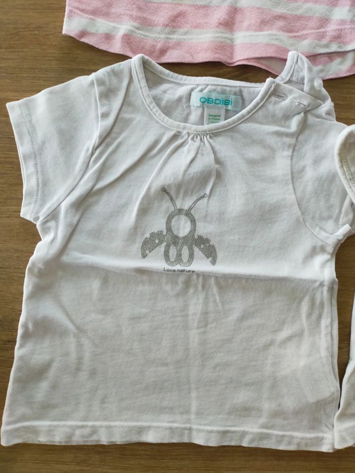 T shirts été manches courtes taille 12mois - photo numéro 2