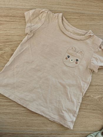 T-shirt manches courtes beige C&A 80cm