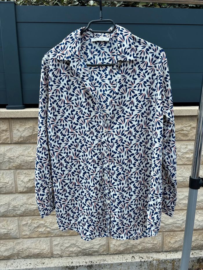 Chemise fluide imprimée In April 1986 – Taille S-M – Chic & tendance