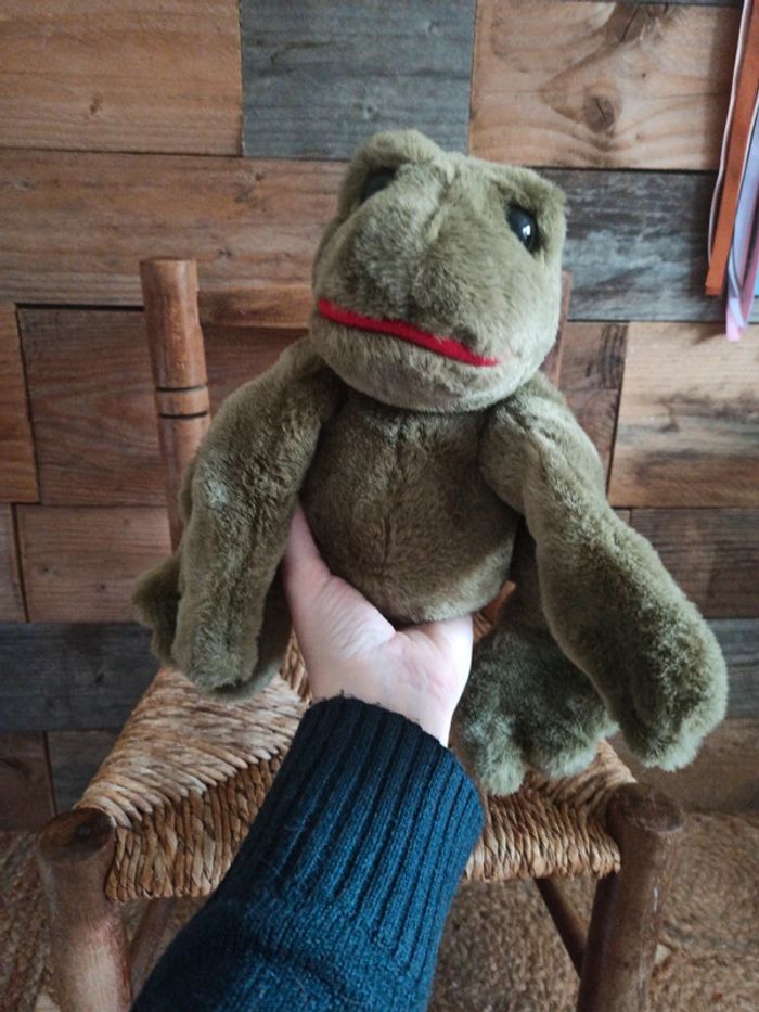 Peluche grenouille vintage Croassement tbe - photo numéro 3