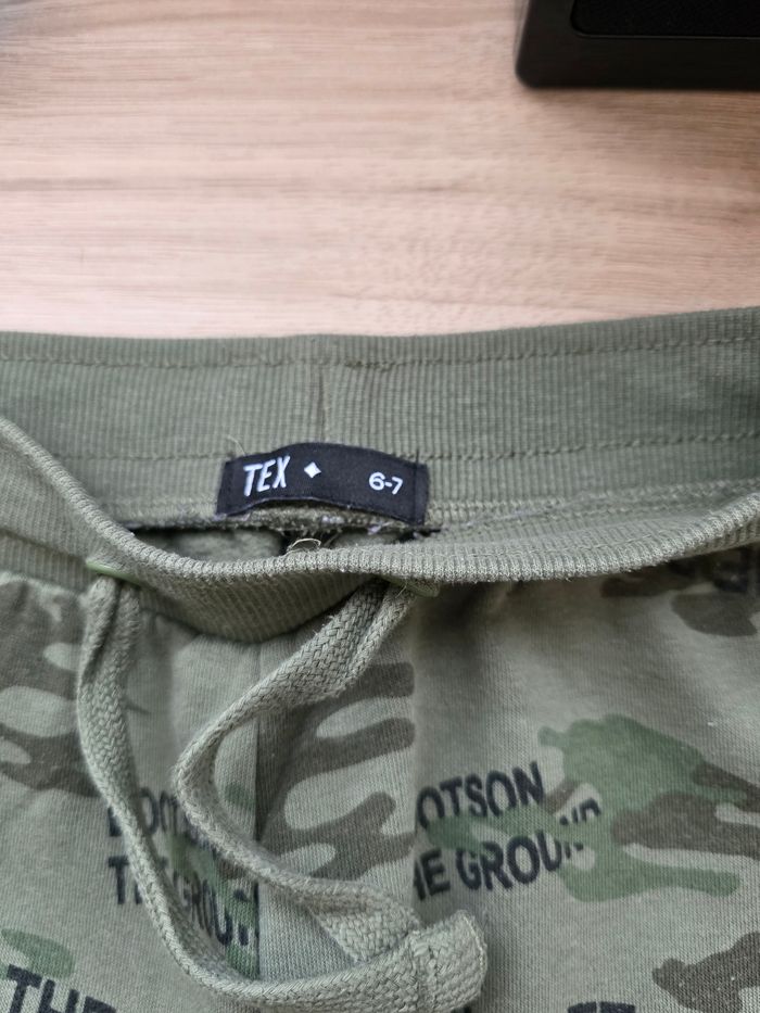 BAS DE JOGGING GARÇON MILITAIRE KAKI 6/7 ANS MARQUE TEX - photo numéro 3