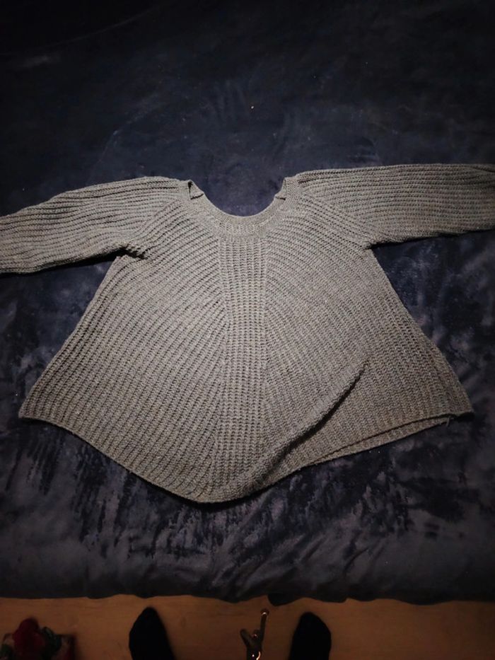 Pull femme bleu marine taille L made in Italy tbe