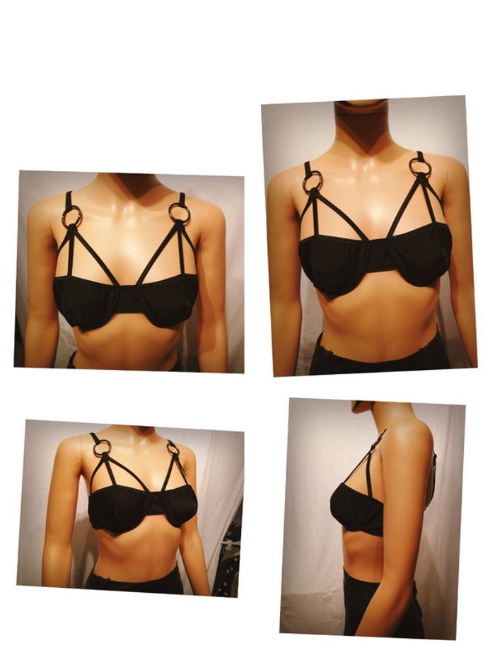 Soutien Gorge satiné avec Anneaux Vintage 90/00s T. 80C - photo numéro 2
