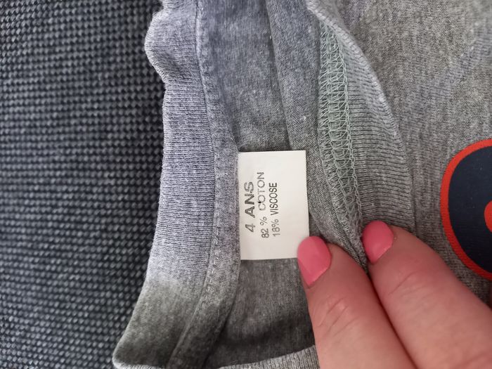 Tee-shirt manches courtes gris - photo numéro 2