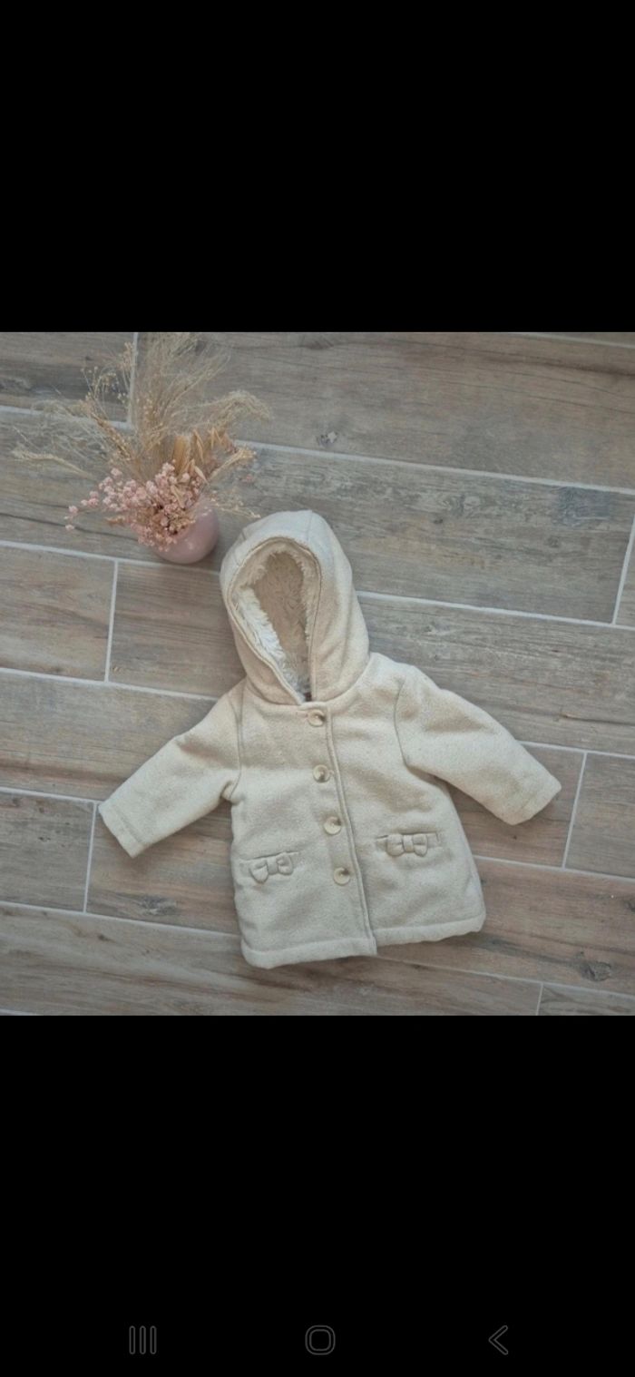 Manteau pailleté beige