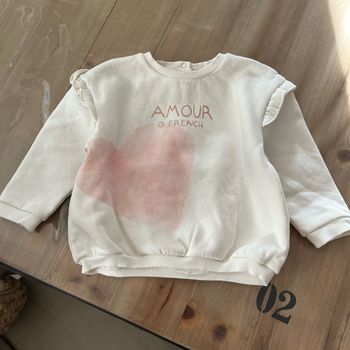 Sweat tape a l’œil blanc et rose 18 mois