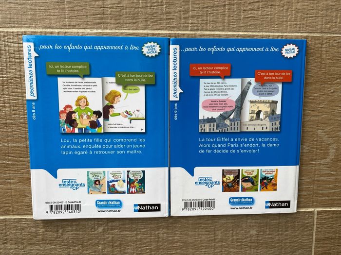 Lot de 2 livres Les animaux de Lou & La Tour Eiffel a des ailes ! Nathan - photo numéro 2