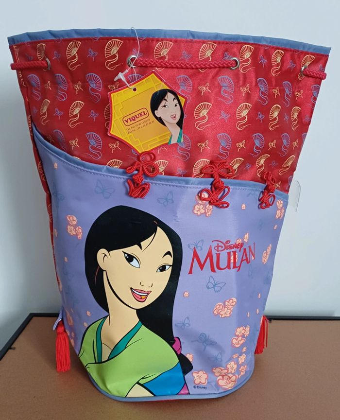 Sac baluchon Mulan Disney + trousse + Livret de correspondance enveloppe - photo numéro 5