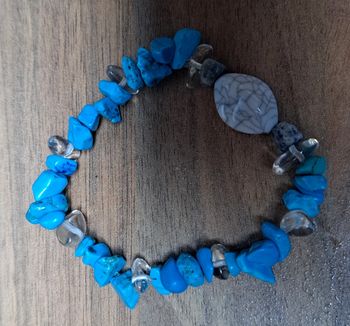 Bracelet pierres bleues
