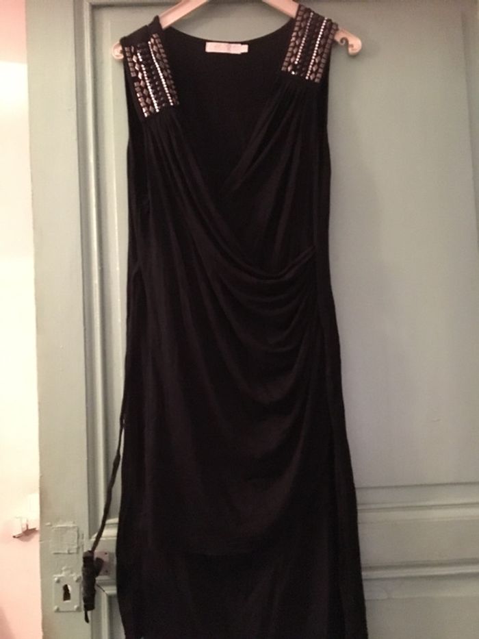 Robe noire drapée - photo numéro 3