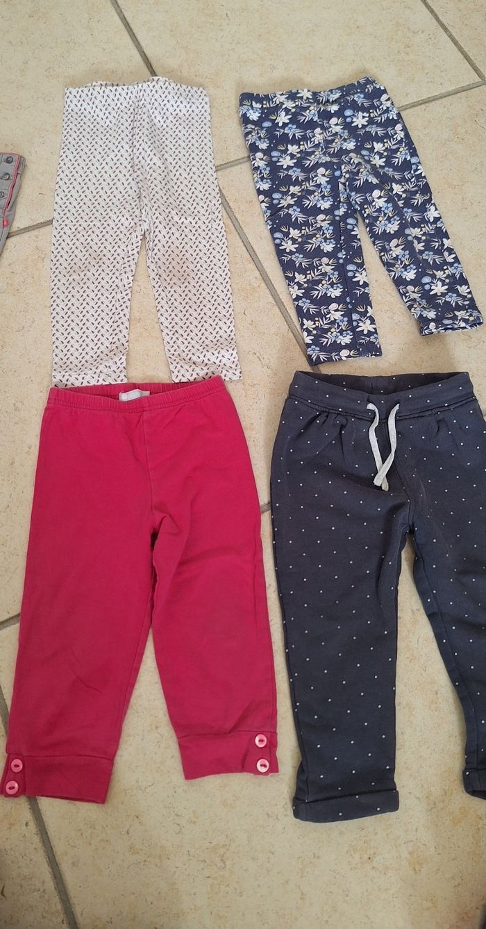 Lot 7 pantalons et leggings fille - 2 ans - photo numéro 7