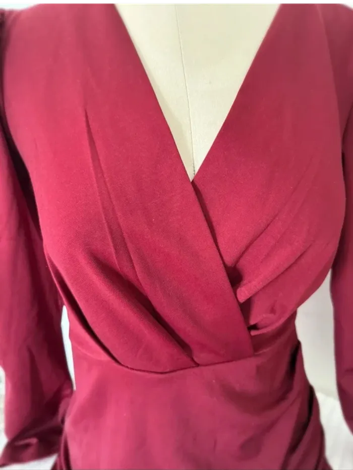 Robe rouge en velours – SHEIN - photo numéro 3