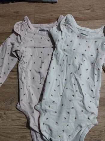 2 bodies abeille manche longue