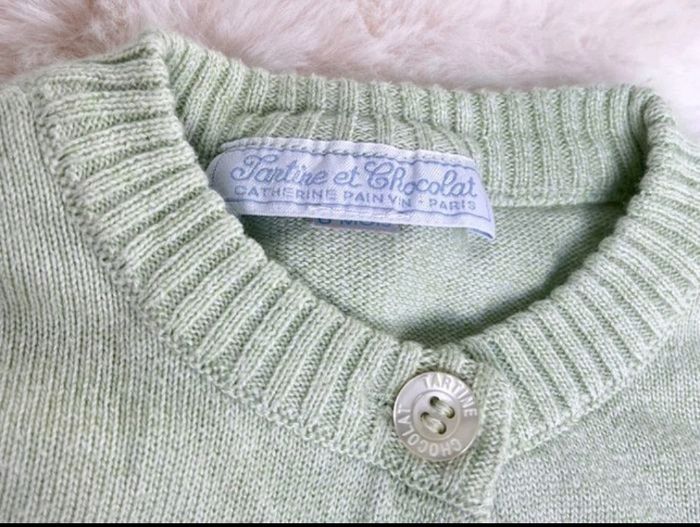 Gilet couleur pistache fille - photo numéro 2