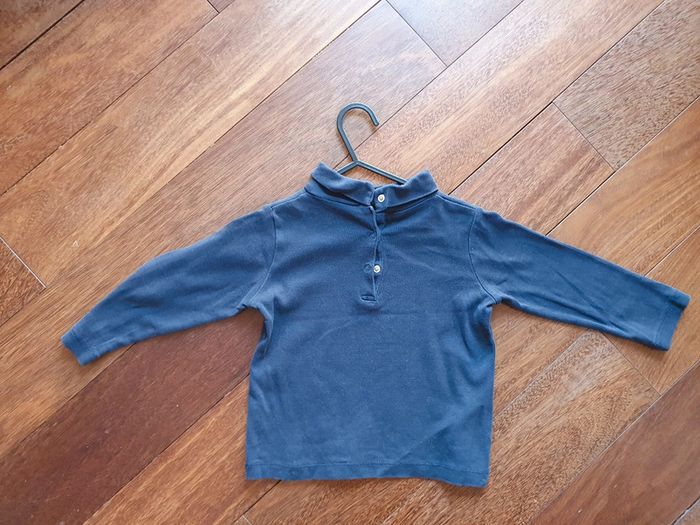 Sous-pull col roulé bleu 24 mois 2 ans Oeko-Tex - photo numéro 2