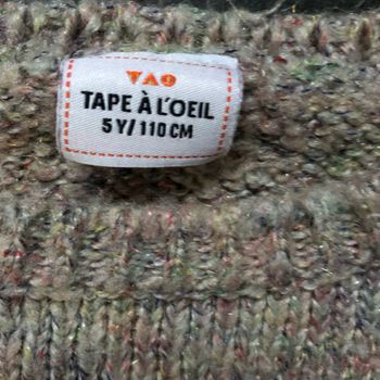 Très joli pull Grège chiné 5 ans Tape à l’œil