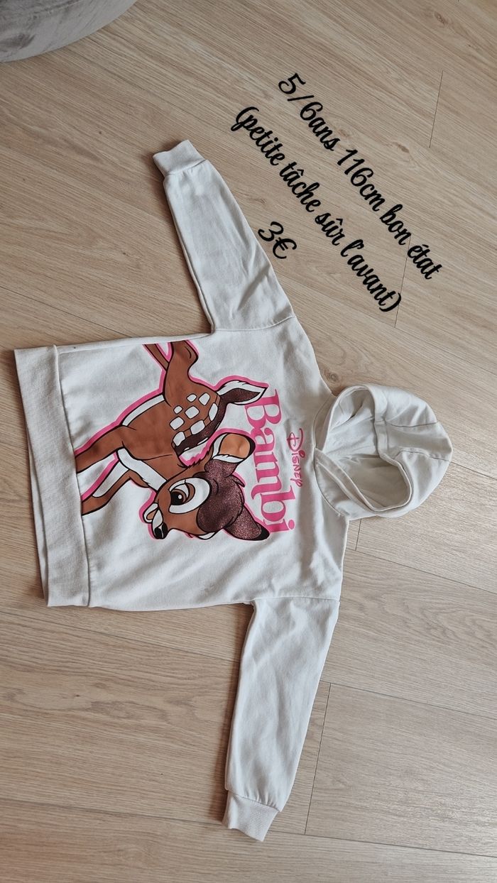 Pull Bambi 5/6ans 116cm - photo numéro 1