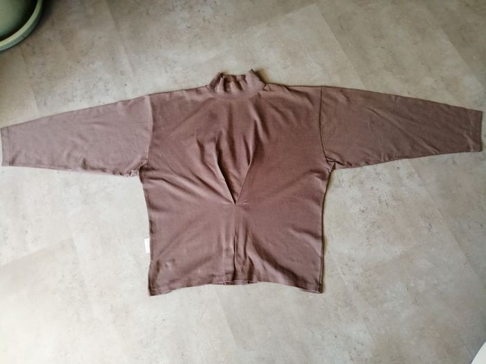 T shirt manches longues col cheminé marron Taille unique DIANE DALIS - photo numéro 1