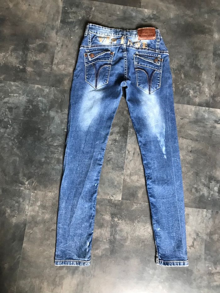 Pantalon Jeans délavé vintage 13/14 ans - photo numéro 4