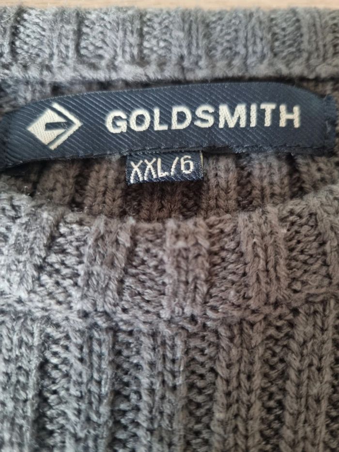 Pull col rond gris/noir Goldsmith Homme Taille xxl - photo numéro 6