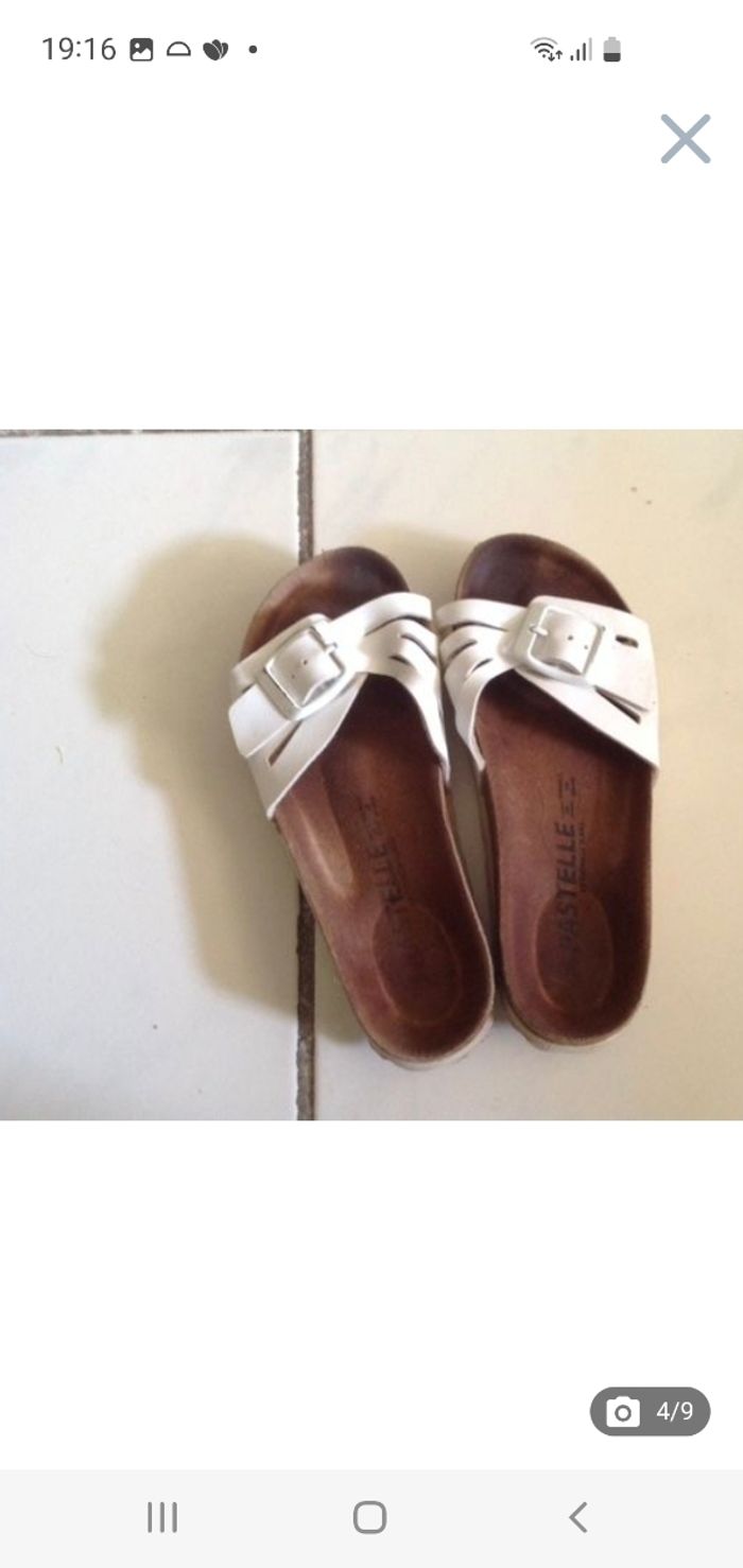 Mules / claquettes blanches Pastelle pointure 28 - photo numéro 4