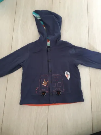 Gilet / veste à capuche légère réversible 12 mois catimini