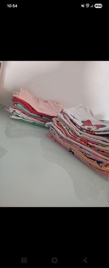 Lot t-shirt manches courtes.