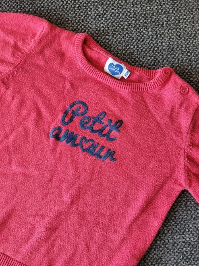 Pull fille Petit Amour 36 mois - photo numéro 3