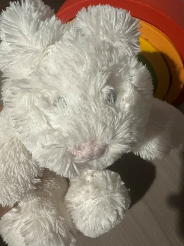 Peluche doudou  lapin Maisions du monde blanc - photo numéro 3