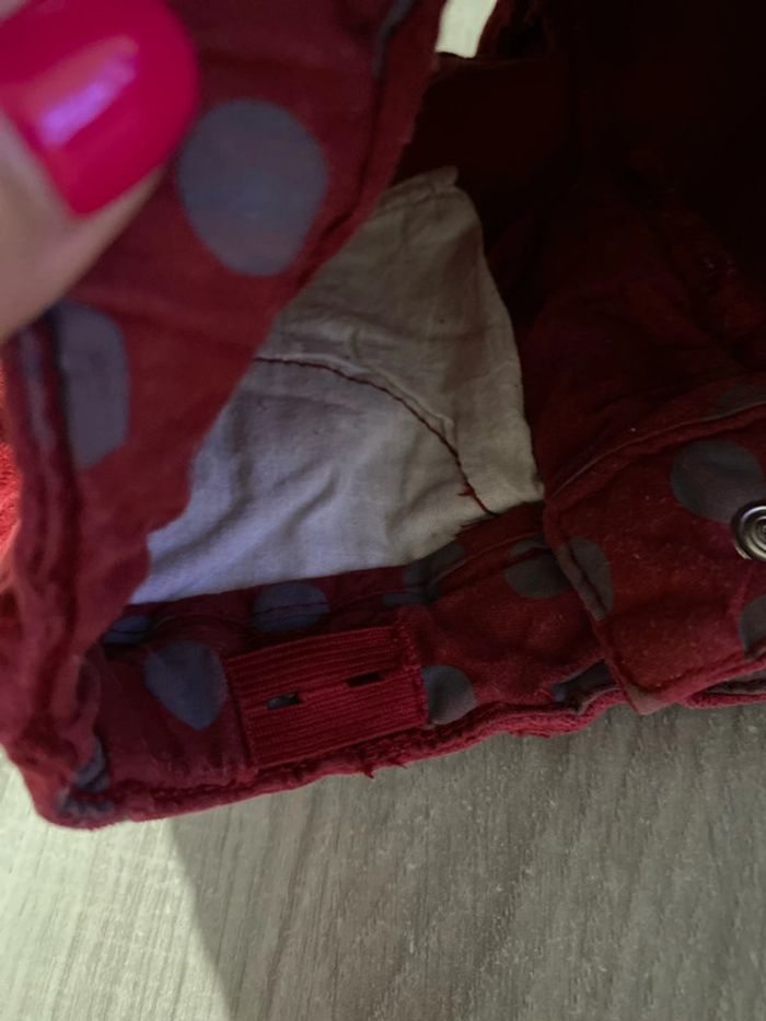 Short en velours rouge / bordeaux orchestra 3 ans - photo numéro 5