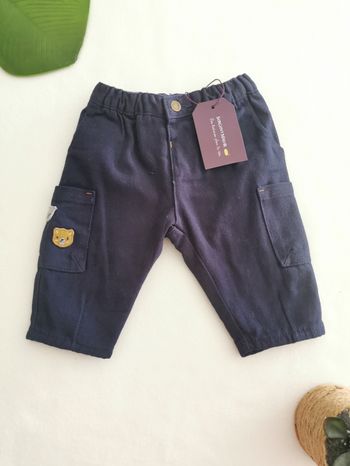 Pantalon bleu marine en twill Sergent Major 3 Mois