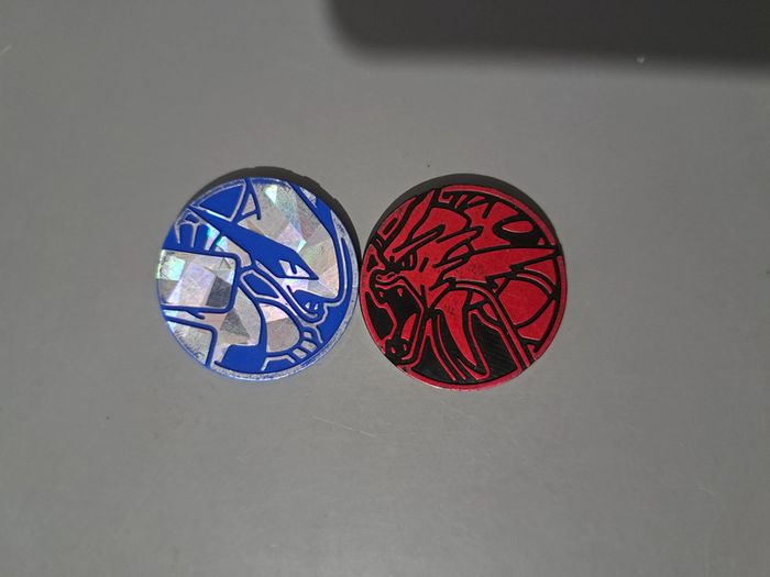 Lot de 2 jetons pokémon Lugia et Mléviator XY