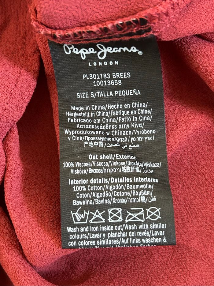 Blouse bordeaux à manches longues Pepe Jeans taille S jamais portée - photo numéro 10