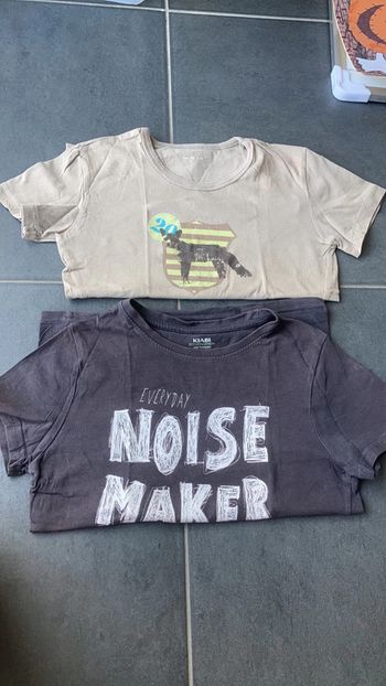 2 tee-shirts mâchés courtes vertbaudet