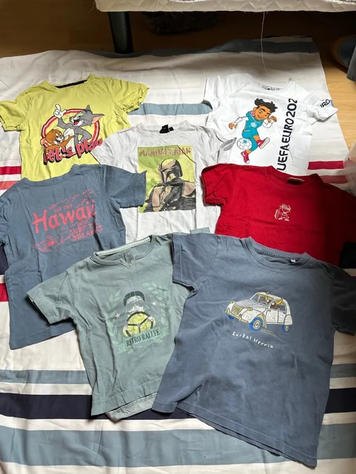 Lot de 7 t-shirts garçon - Taille 4 ans