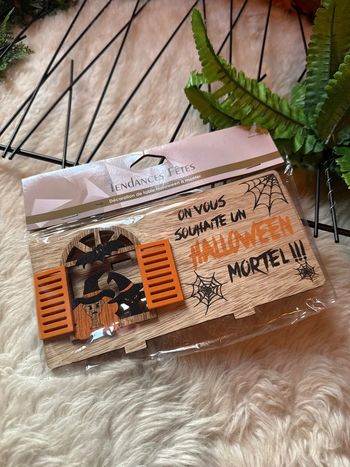 Décoration en bois - Halloween - NEUF