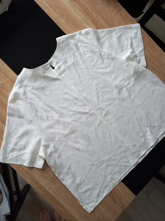 Tee-shirt blanc femme T.50 - photo numéro 7