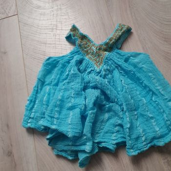 Tunique turquoise 2 ans fille