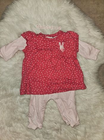 Ensemble fille naissance – petit lapin & douceur