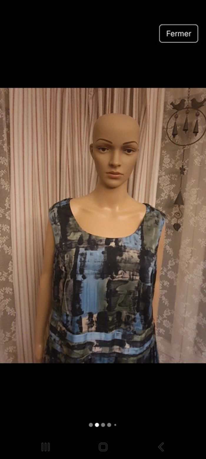 Robe bleu/vert Sixth Sense C&A fr 48 - photo numéro 2