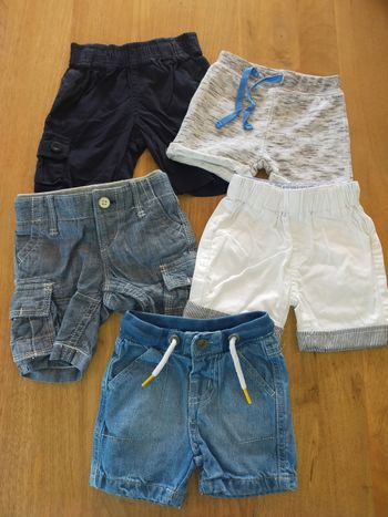 Lot de 5 shorts garçon 6 mois