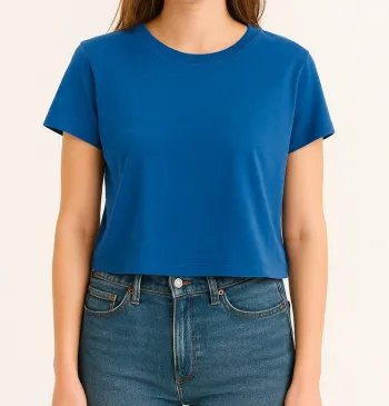 T-shirt bleu indigo électrique – Taille M – Très bon état - shein