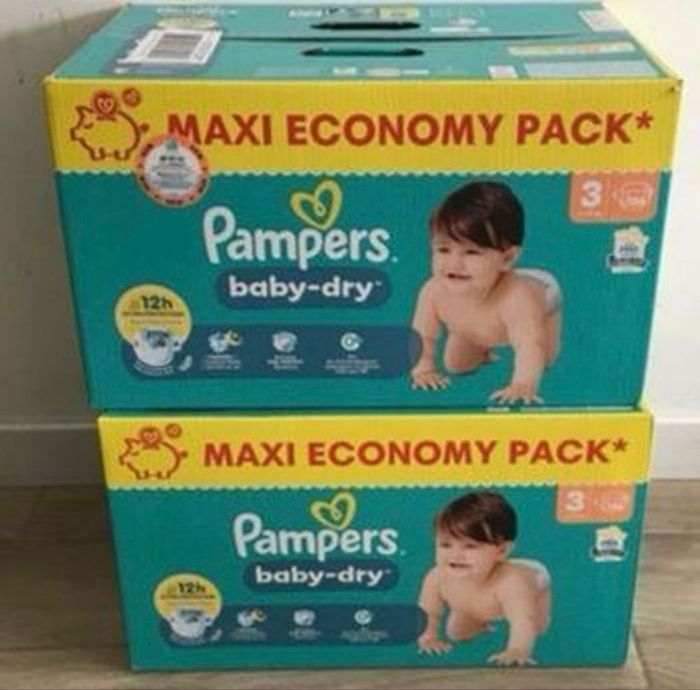272 couches Pampers baby dry taille 3